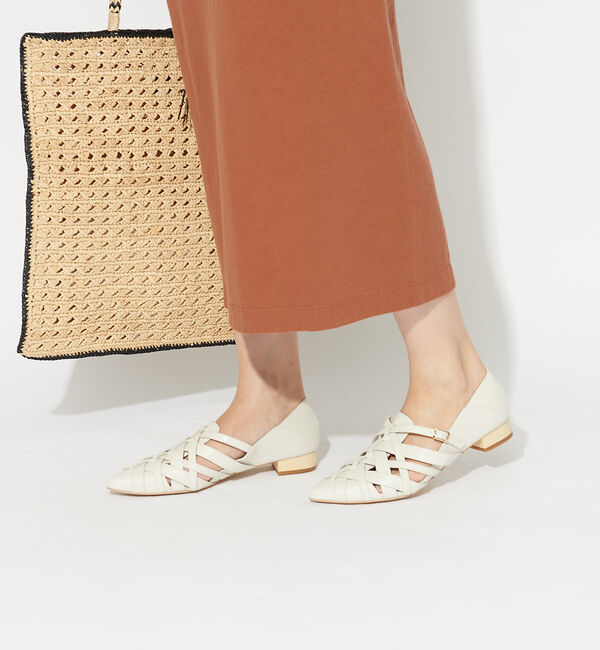 AU BANNISTER「ポインテッドメッシュバブーシュ」|サンダル|