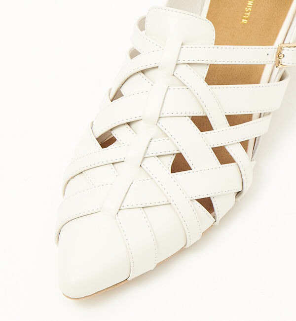 AU BANNISTER「ポインテッドメッシュバブーシュ」|サンダル|