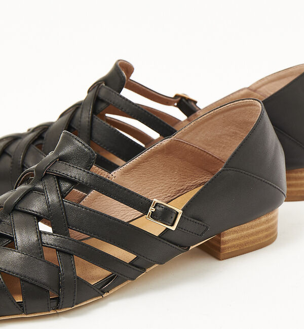 AU BANNISTER「ポインテッドメッシュバブーシュ」|サンダル|