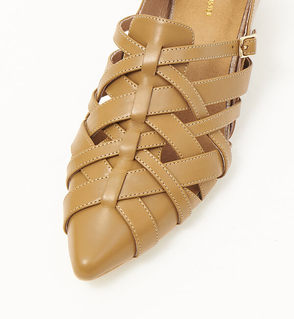 AU BANNISTER「ポインテッドメッシュバブーシュ」|サンダル|