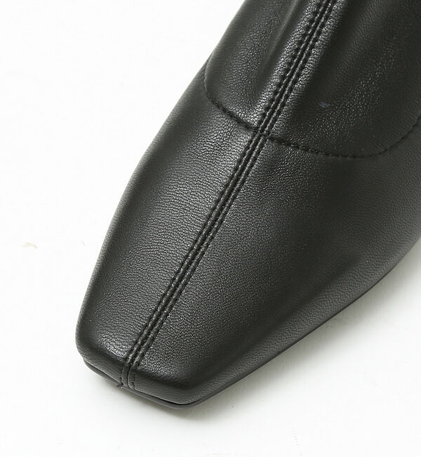 AU BANNISTER「【スノーソール/晴雨兼用】メタルラインヒールストレッチブーツ」|ショートブーツ|