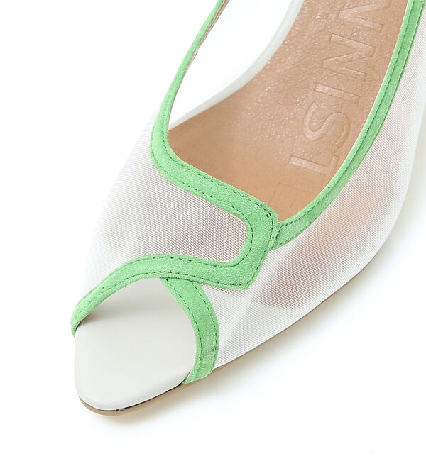 AU BANNISTER「オープントゥチュールパンプス」|パンプス|