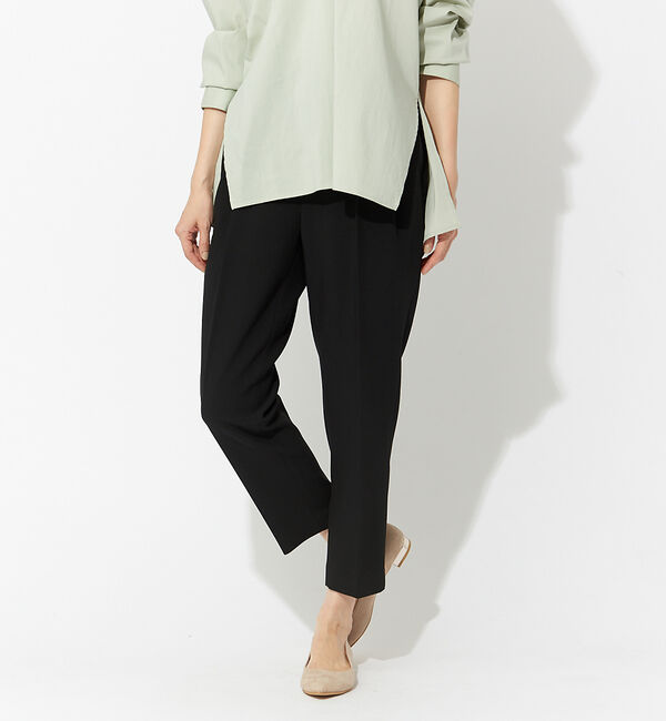 abahouse mavie「春夏素材【感嘆パンツ】リネン混タックテーパードパンツ」|その他|