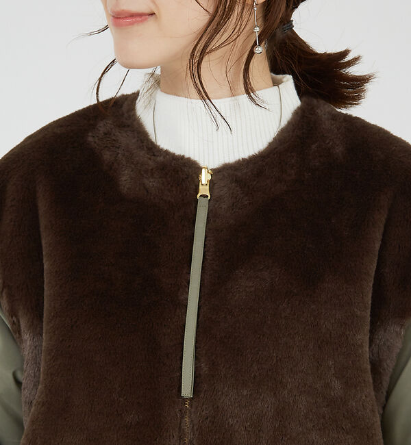 abahouse mavie「ファーコンビリバーシブルブルゾン」|ブルゾン・スタジャン|