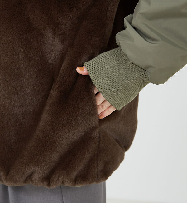 abahouse mavie「ファーコンビリバーシブルブルゾン」|ブルゾン・スタジャン|