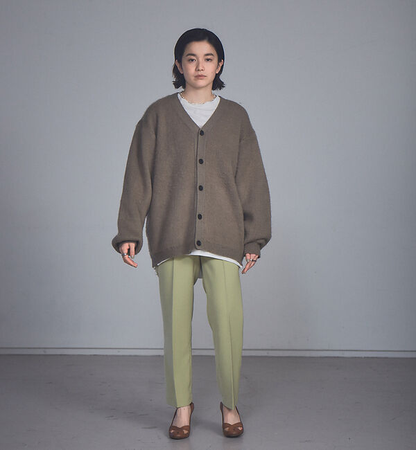 NOMINE「モヘアライク シャギーオーバーサイズ カーディガン レディース」|カーディガン|