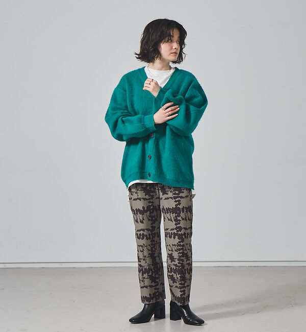 NOMINE「モヘアライク シャギーオーバーサイズ カーディガン レディース」|カーディガン|