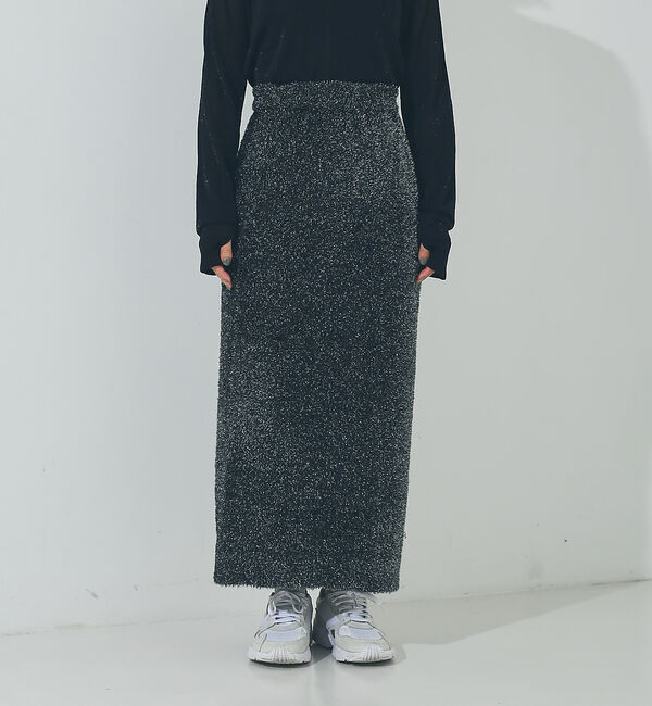 NOMINE「【セットアップ対応可】ラメシャギータイトニットスカート」|スカート|