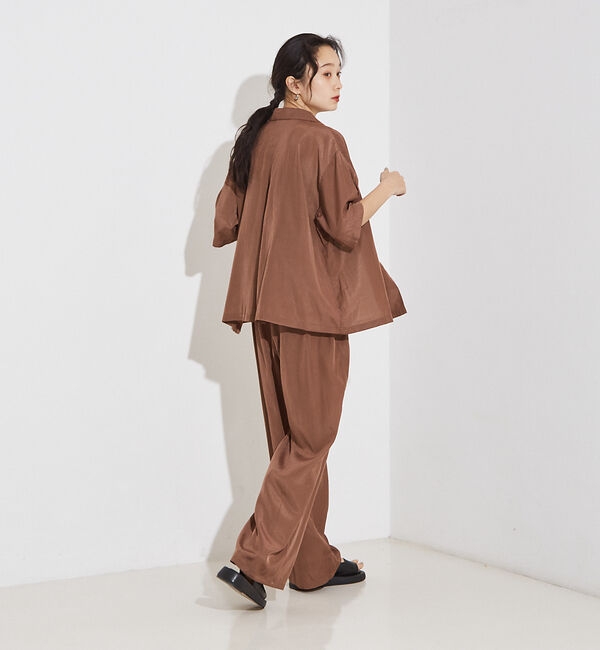 NOMINE「【セットアップ着用可】ヴィンテージサテン ドロスト パンツ」|その他|