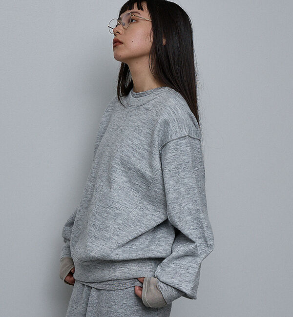 NOMINE「【セットアップ/ユニセックス】スウェットライク ニット プルオーバー」|ニット・セーター|