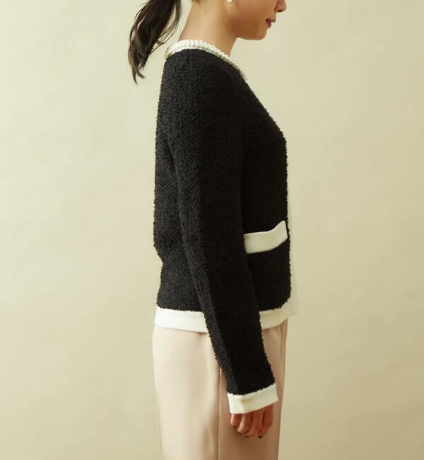  「20THボリュームパールニットジャケット」|カーディガン|