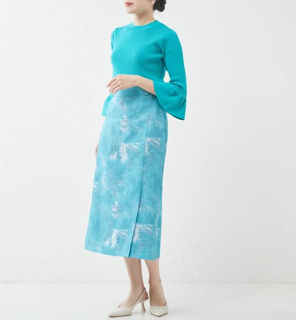 TIARA「マーブルプリントタイトスカート」|スカート|