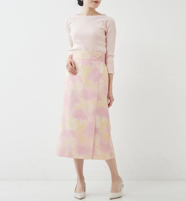 TIARA「マーブルプリントタイトスカート」|スカート|