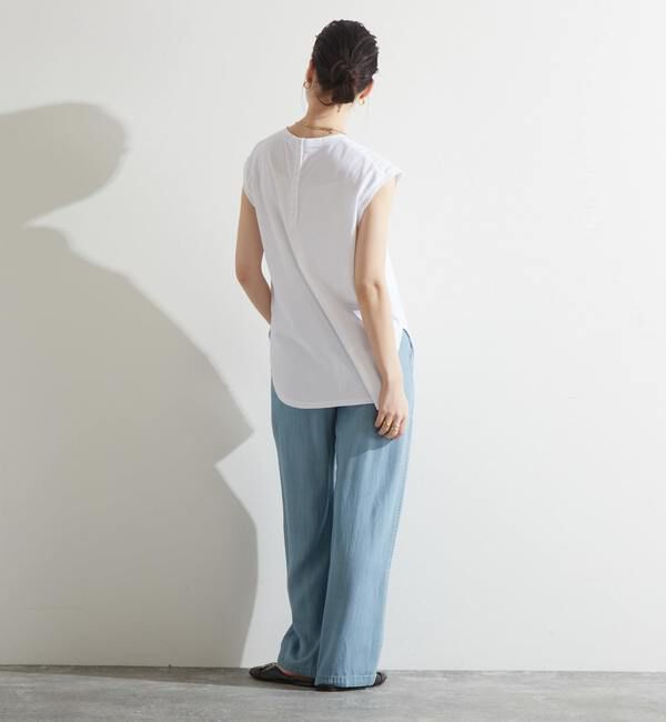 Liesse「バックリング釦ノースリーブカットソー（セットアップ対応）」|Tシャツ・カットソー|