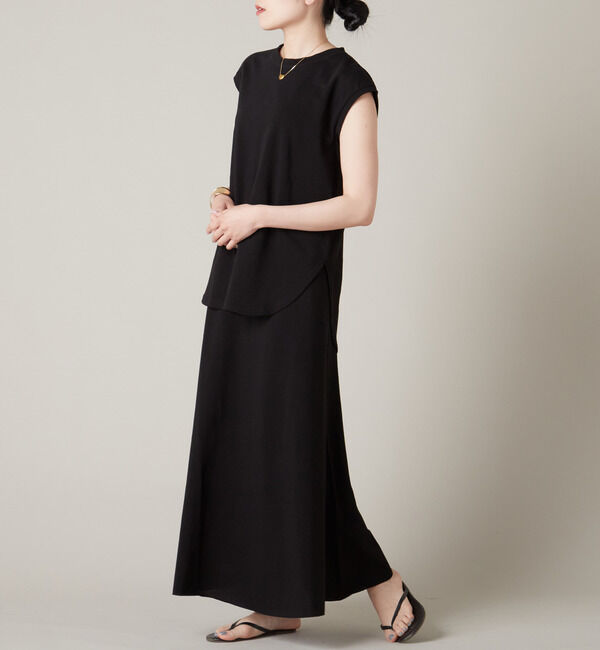 Liesse「バックリング釦ノースリーブカットソー（セットアップ対応）」|Tシャツ・カットソー|