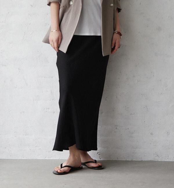 Liesse「バイアススカート（セットアップ対応）」|スカート|ブラック