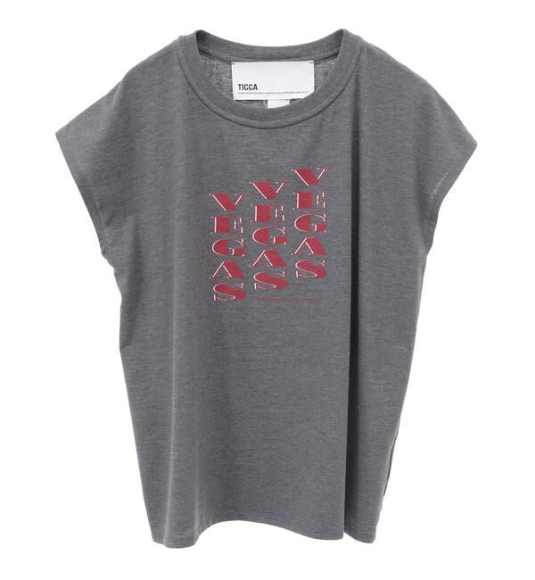 Liesse「【TICCA/ティッカ】VEGASフレンチTシャツ(TBES-465)」|Tシャツ・カットソー|チャコールグレー