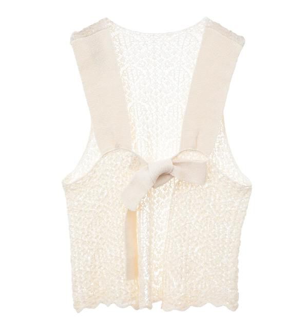 Liesse「【enrica/エンリカ】ニットベストKNIT 225」|ニット・セーター|ベージュ