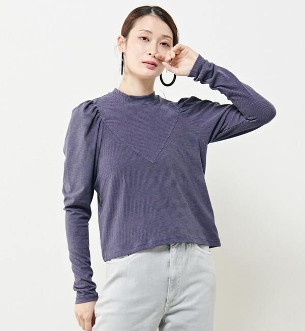 Soffitto「マルチボーダーロンT」|Tシャツ・カットソー|ブルー系その他