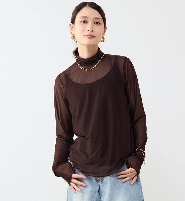 Soffitto「シアータートルネックプルオーバー」|Tシャツ・カットソー|ブラウン