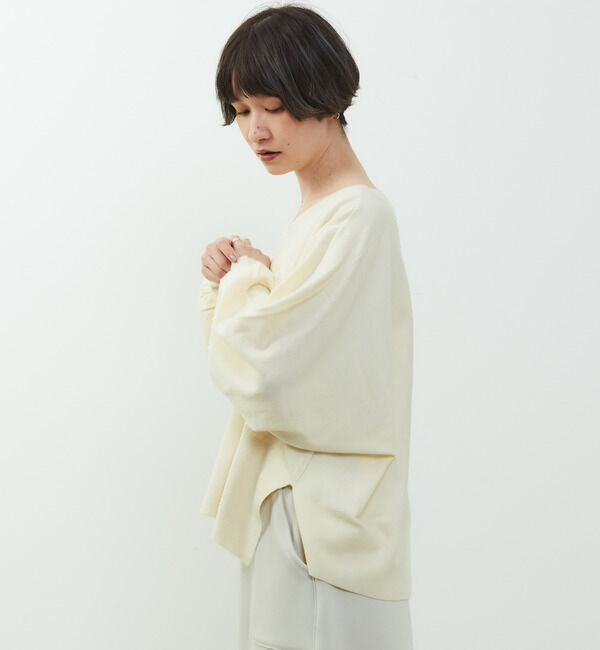 Soffitto「【nota della mano sinistra（ノータ デラ マノ シニストラ）】ドルマン2wayニットトップス」|ニット・セーター|