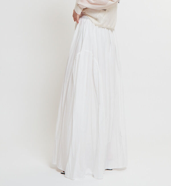 Soffitto「インド綿配色ゴムシャーリングギャザースカート」|スカート|