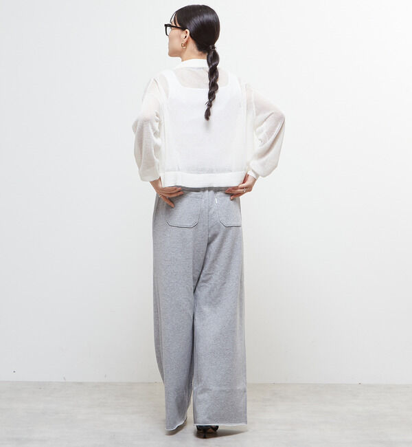 Soffitto「衿付きメッシュカーディガン」|カーディガン|