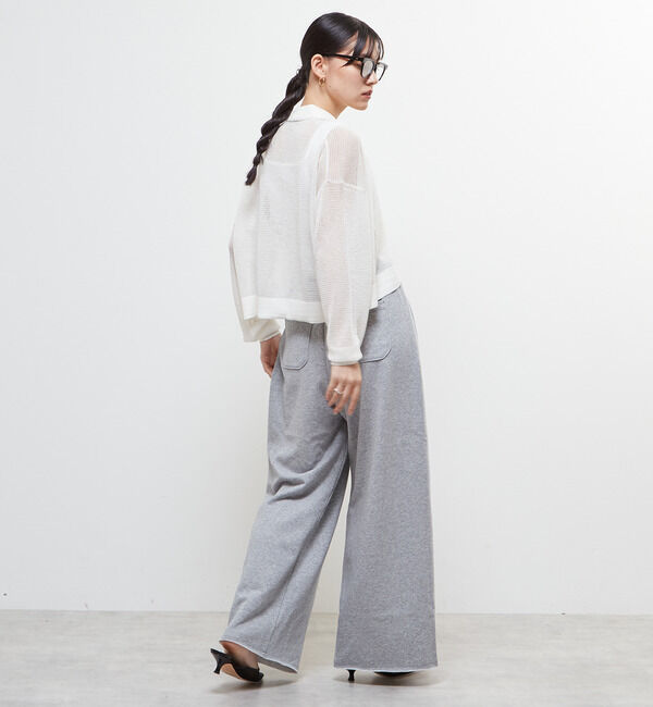 Soffitto「衿付きメッシュカーディガン」|カーディガン|