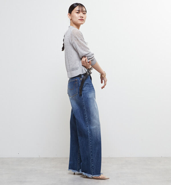 Soffitto「衿付きメッシュカーディガン」|カーディガン|