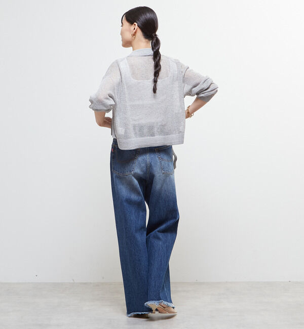 Soffitto「衿付きメッシュカーディガン」|カーディガン|