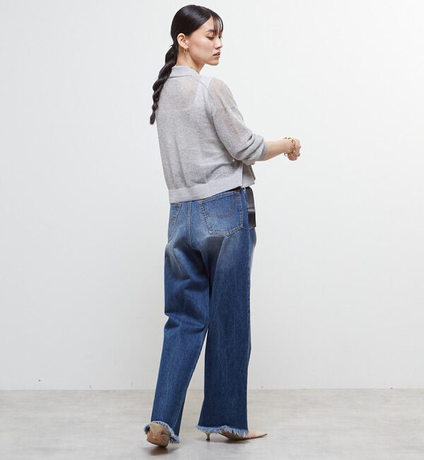 Soffitto「衿付きメッシュカーディガン」|カーディガン|