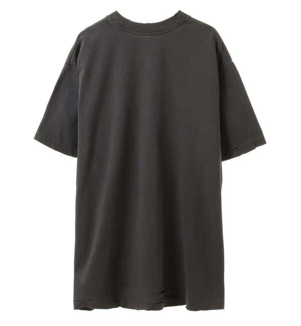 A_「【KURO/クロ】17/-ROUND SHAPE DYED DAMEGE TEE」|Tシャツ・カットソー|