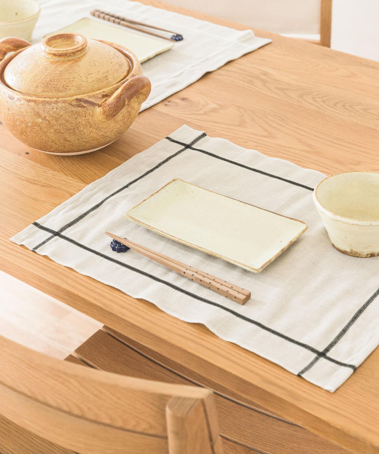 URBAN RESEARCH DOORS「DOORS LIVING PRODUCTS　コットンリネンランチマット ライン」|食器・キッチングッズ|