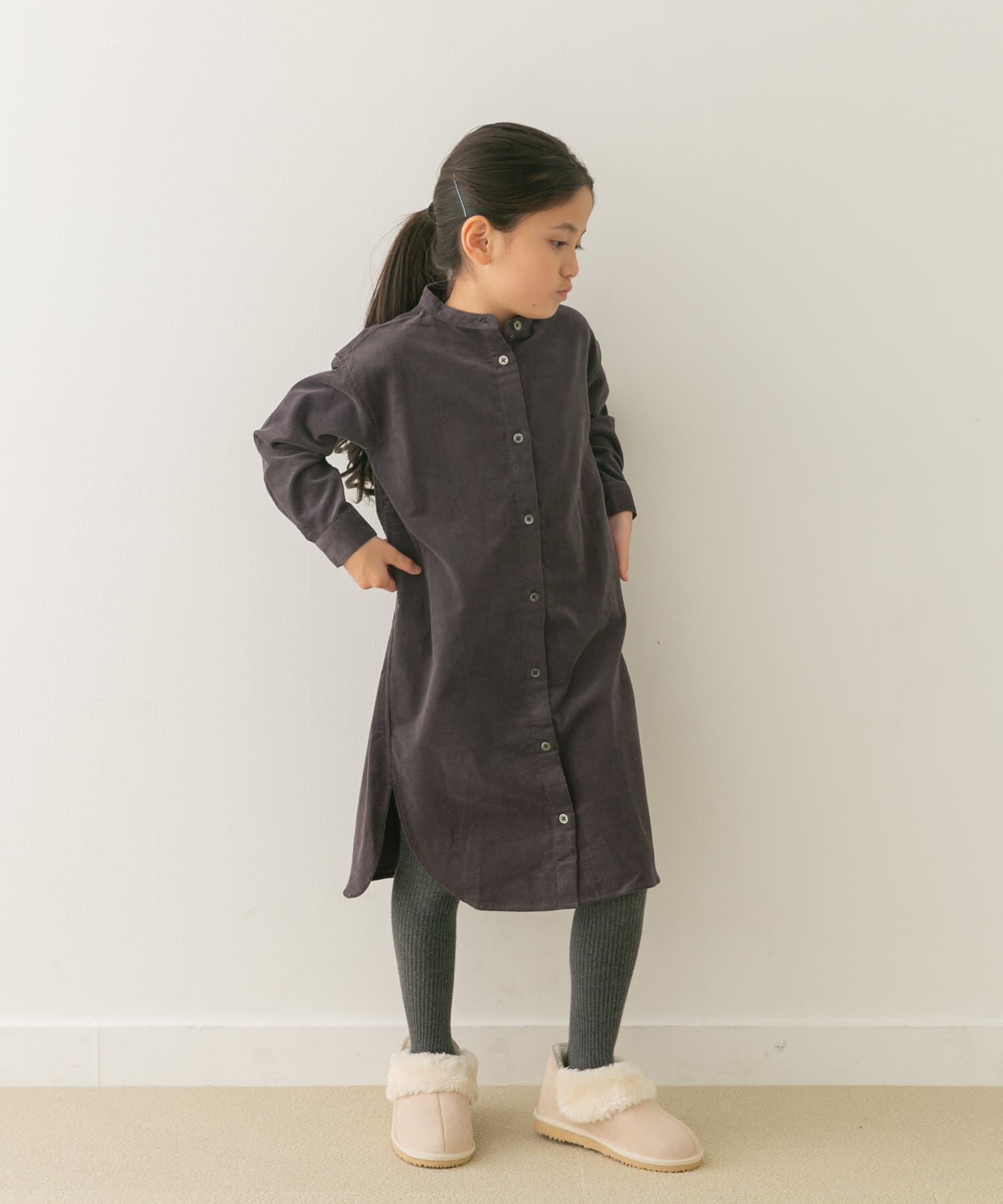 URBAN RESEARCH DOORS「『親子リンク』『UR TECH』コーデュロイシャツワンピース(KIDS)」|ワンピース|
