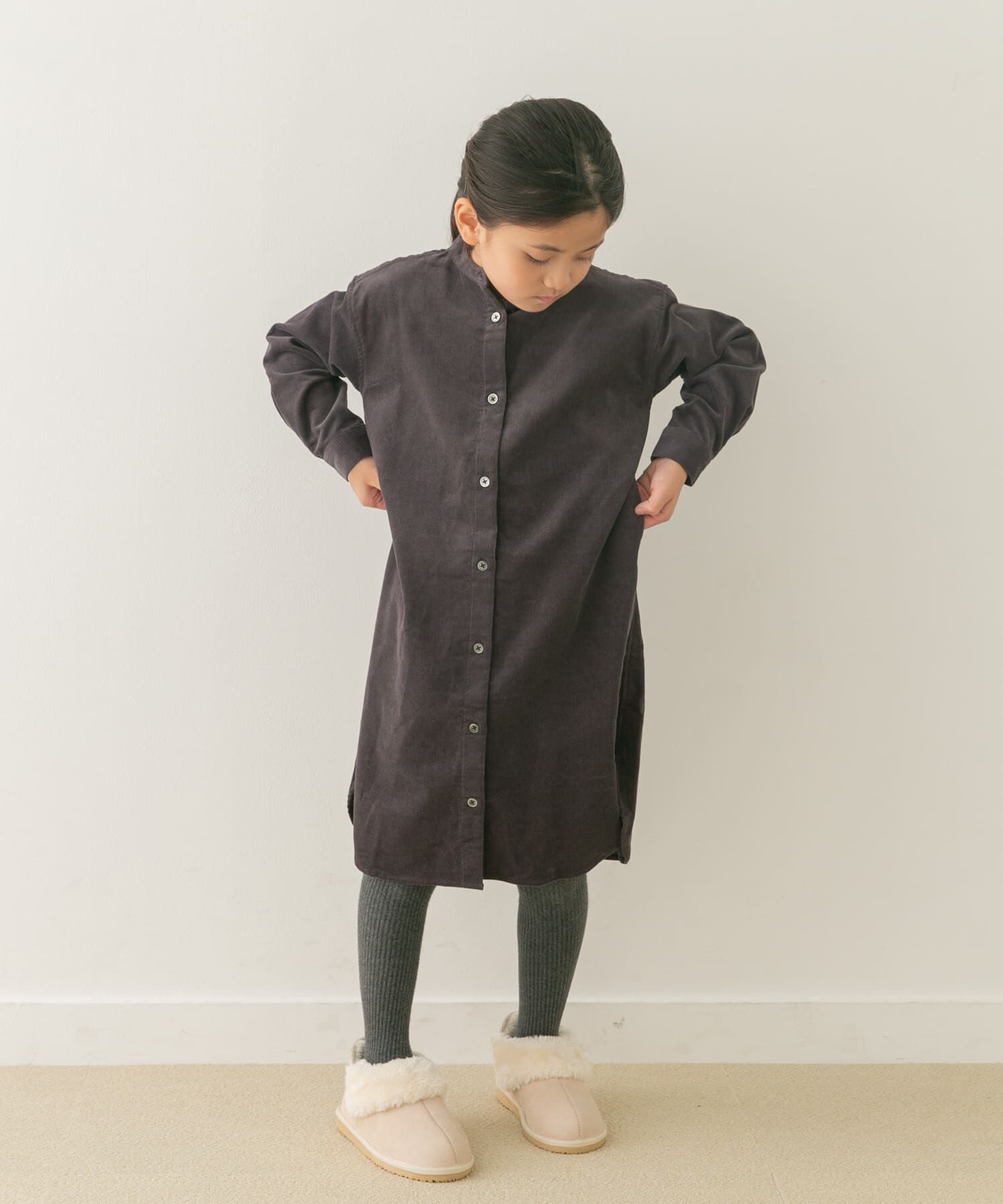 URBAN RESEARCH DOORS「『親子リンク』『UR TECH』コーデュロイシャツワンピース(KIDS)」|ワンピース|