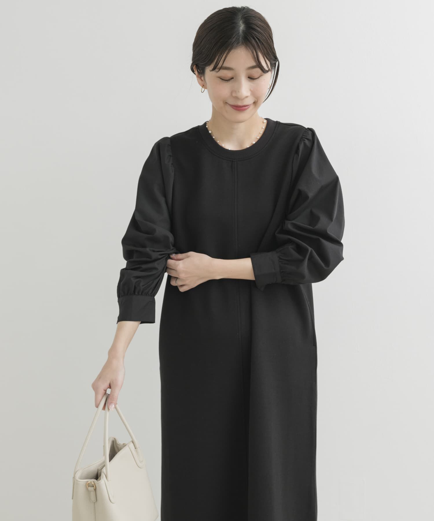 URBAN RESEARCH DOORS「ボリュームスリーブドッキングワンピース」|ワンピース|