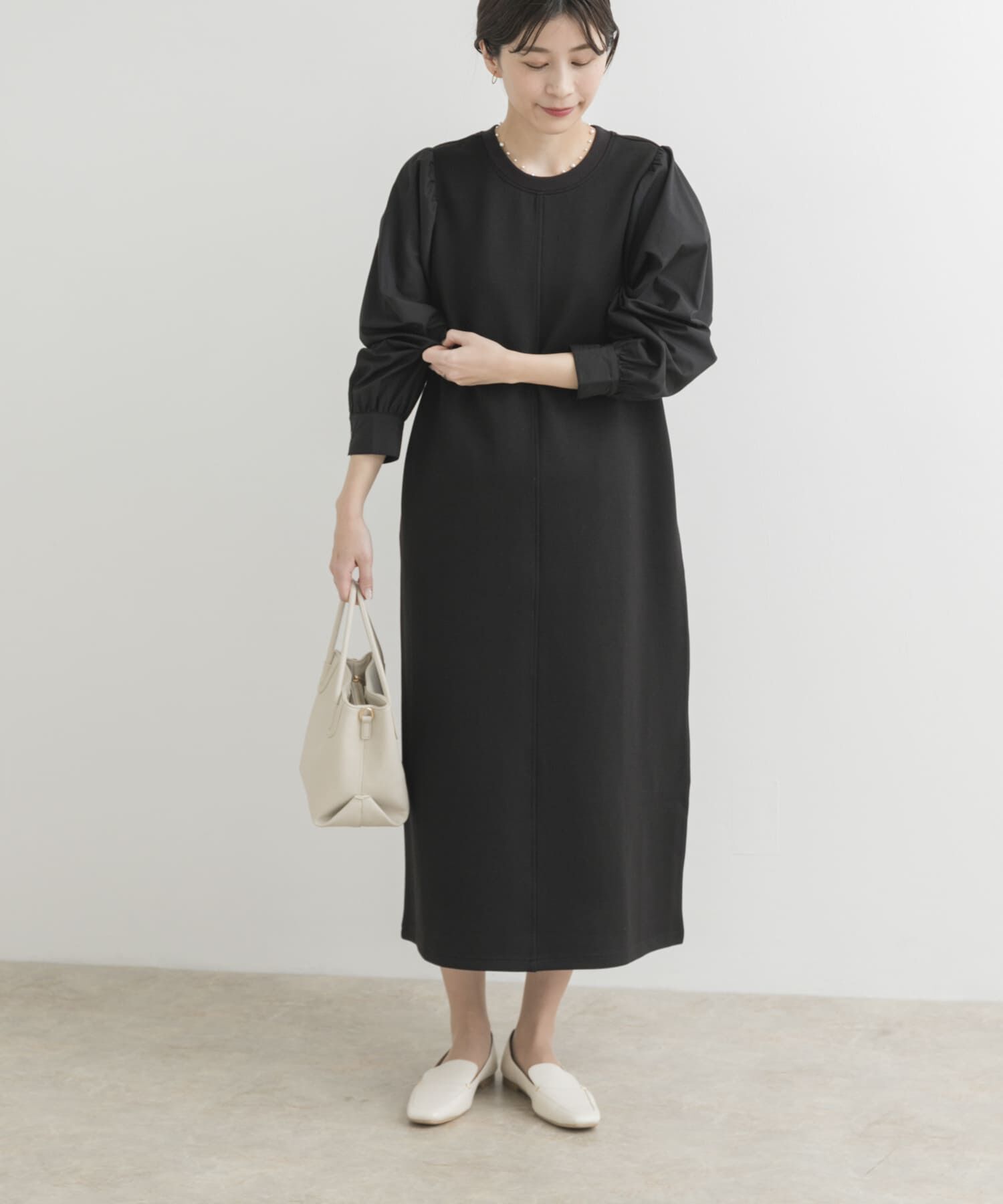 URBAN RESEARCH DOORS「ボリュームスリーブドッキングワンピース」|ワンピース|