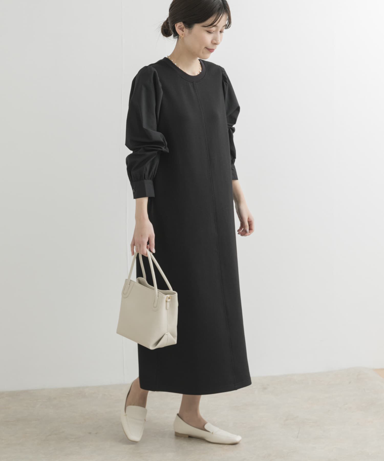 URBAN RESEARCH DOORS「ボリュームスリーブドッキングワンピース」|ワンピース|