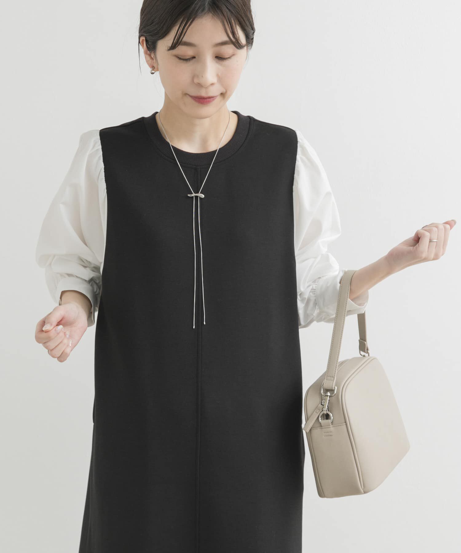 URBAN RESEARCH DOORS「ボリュームスリーブドッキングワンピース」|ワンピース|