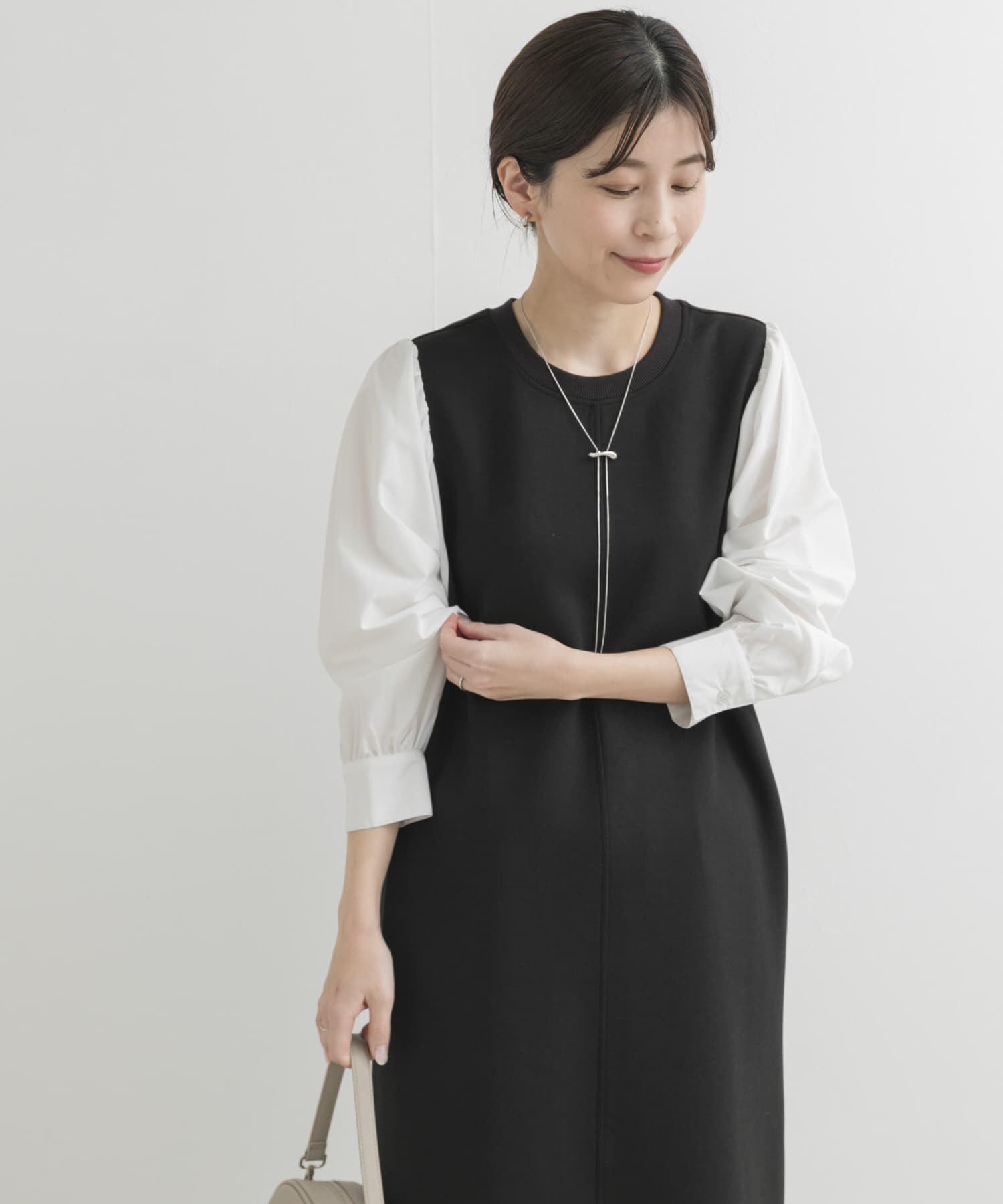 URBAN RESEARCH DOORS「ボリュームスリーブドッキングワンピース」|ワンピース|