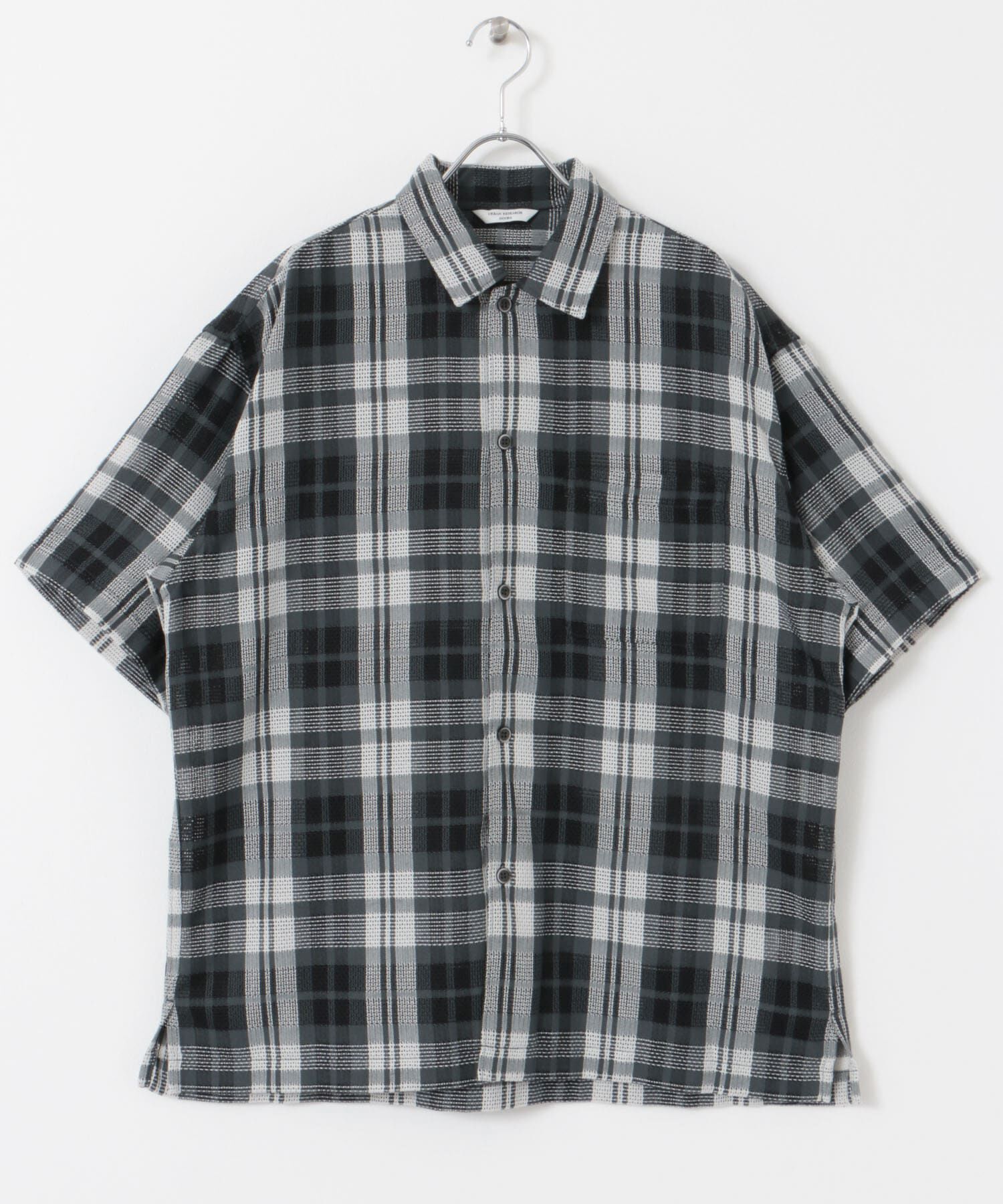 URBAN RESEARCH DOORS「カラミ織ショートスリーブチェックシャツ」|シャツ・ブラウス|