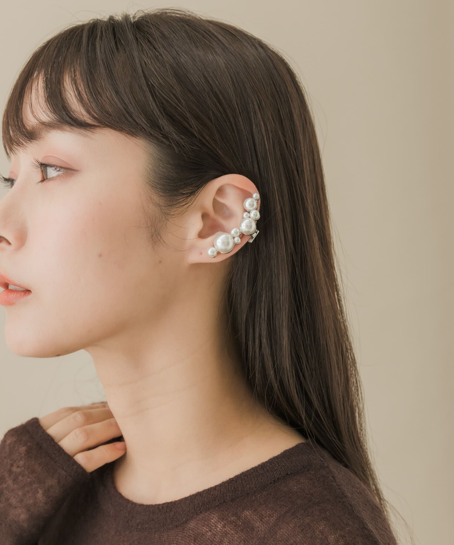 SMELLY「ランダムパールカタミミイヤリング」|イヤリング|