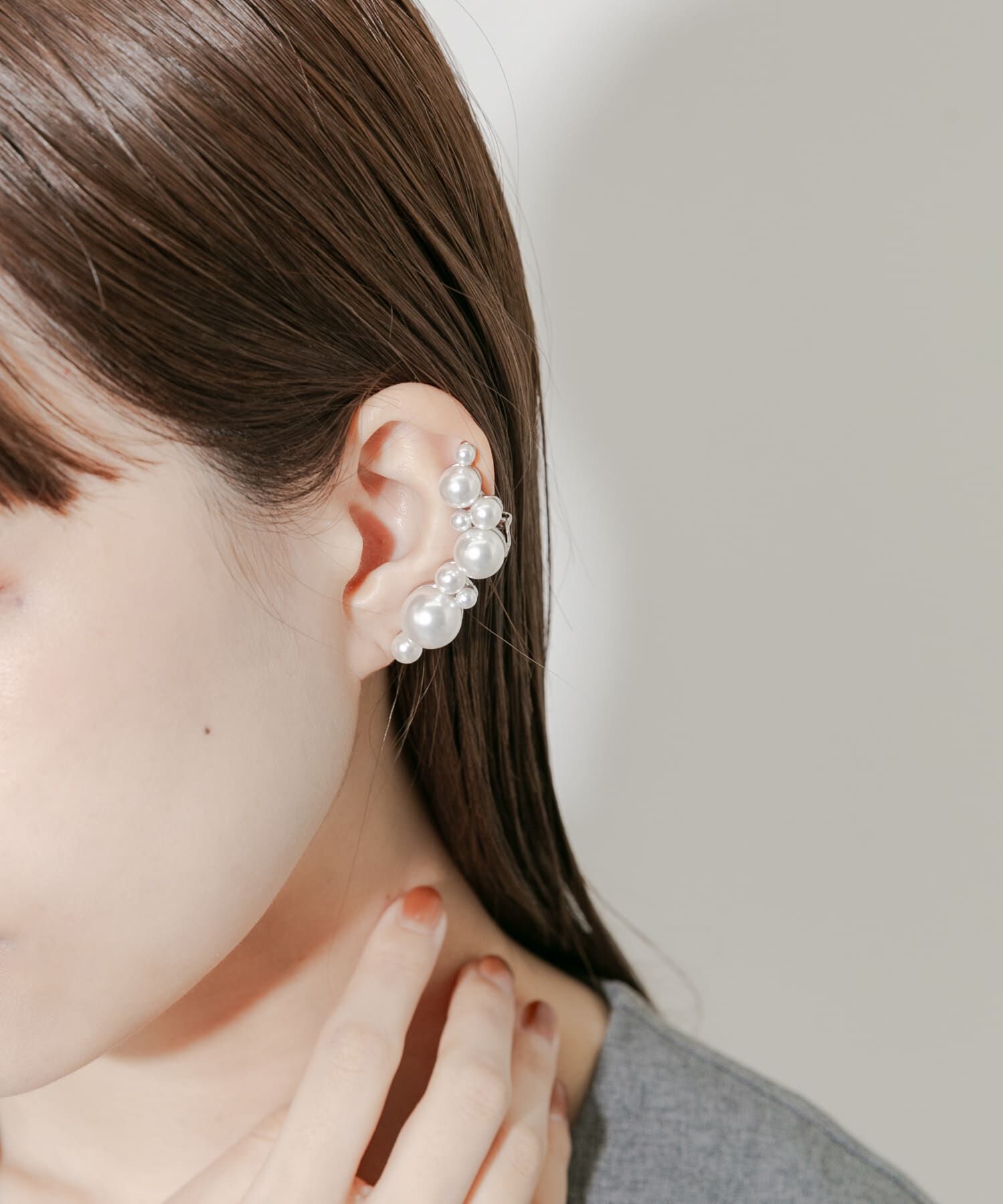SMELLY「ランダムパールカタミミイヤリング」|イヤリング|