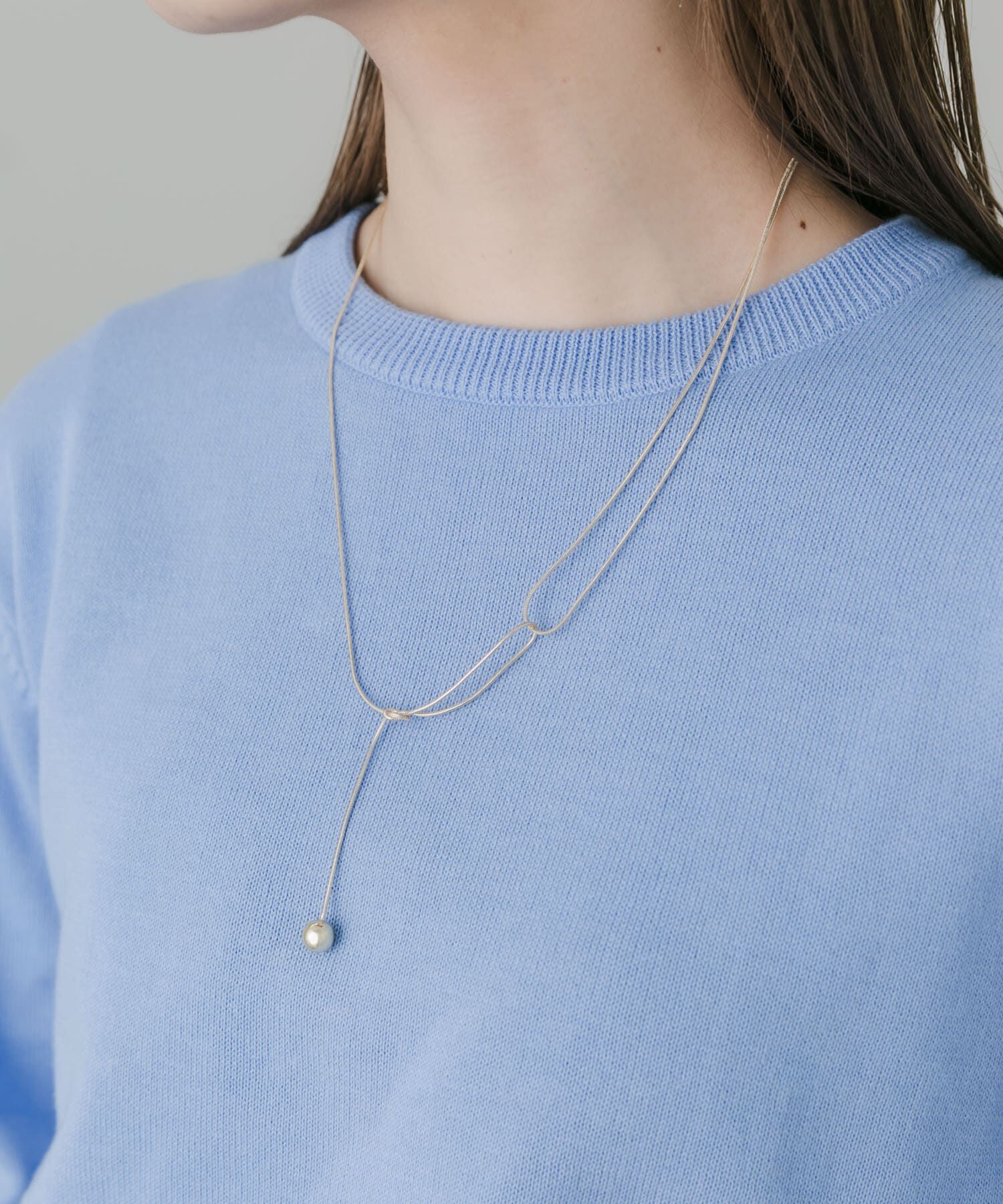 SMELLY「ニュアンススネークボールドロップネックレス」|ネックレス|