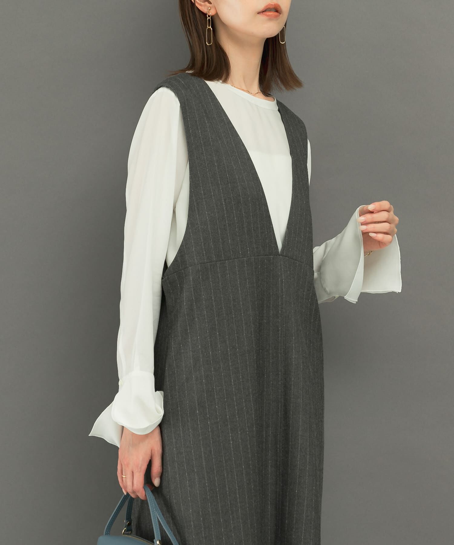 URBAN RESEARCH ROSSO「バックリボンダブルカフスブラウス」|シャツ・ブラウス|