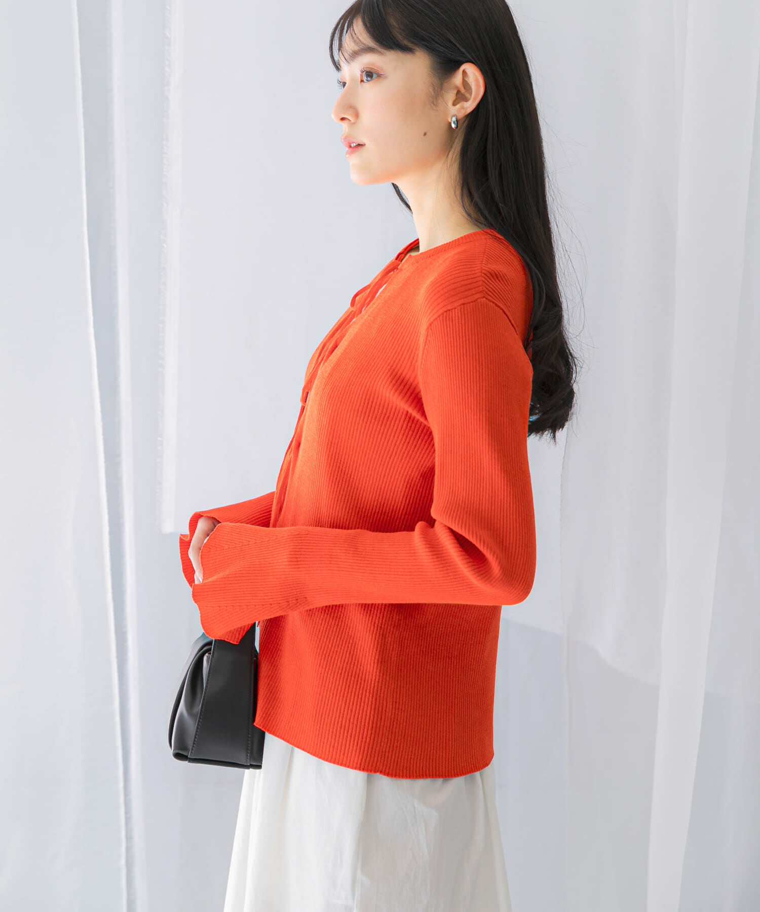 URBAN RESEARCH ROSSO「リボンデザインカーディガン」|カーディガン|