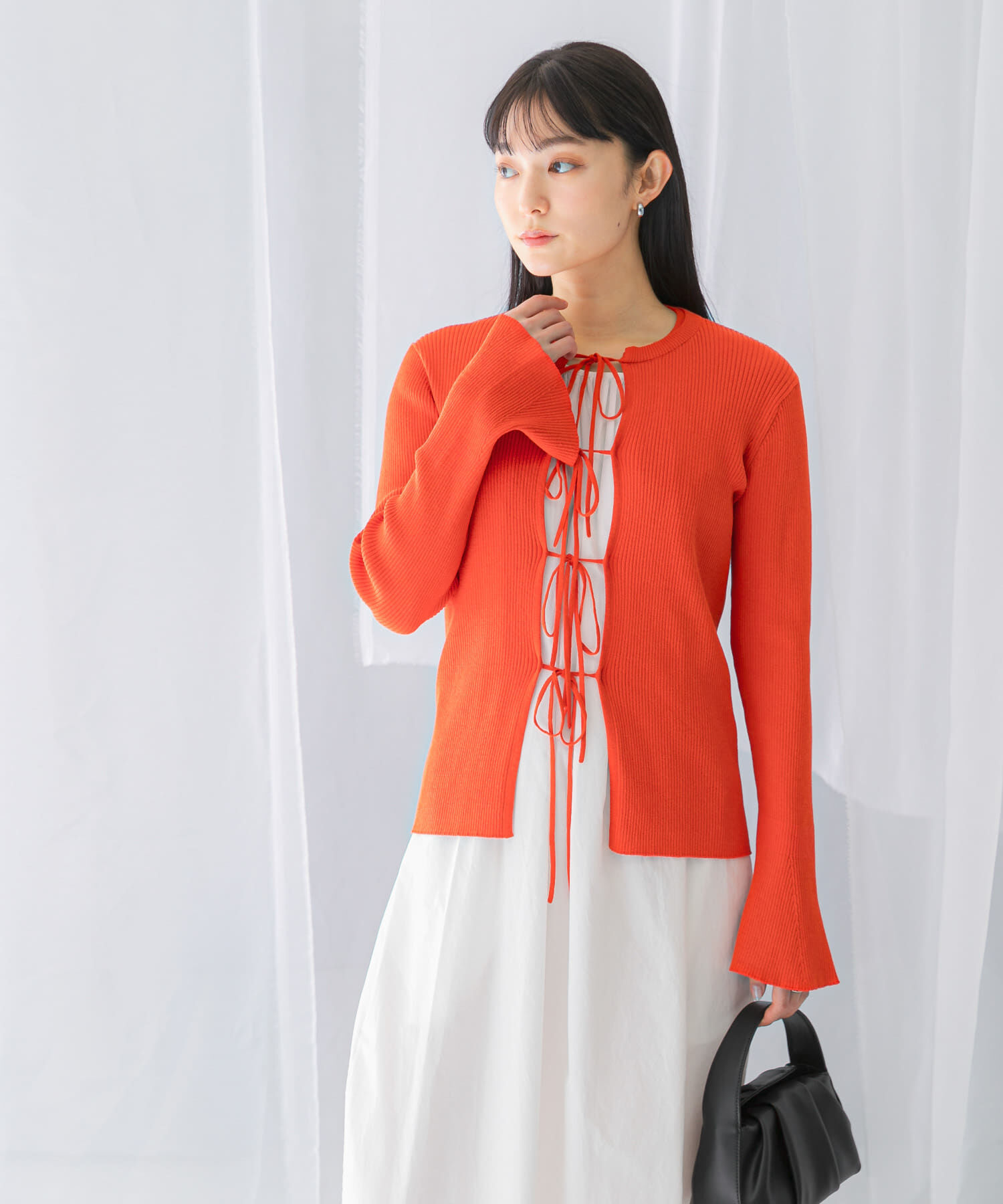 URBAN RESEARCH ROSSO「リボンデザインカーディガン」|カーディガン|