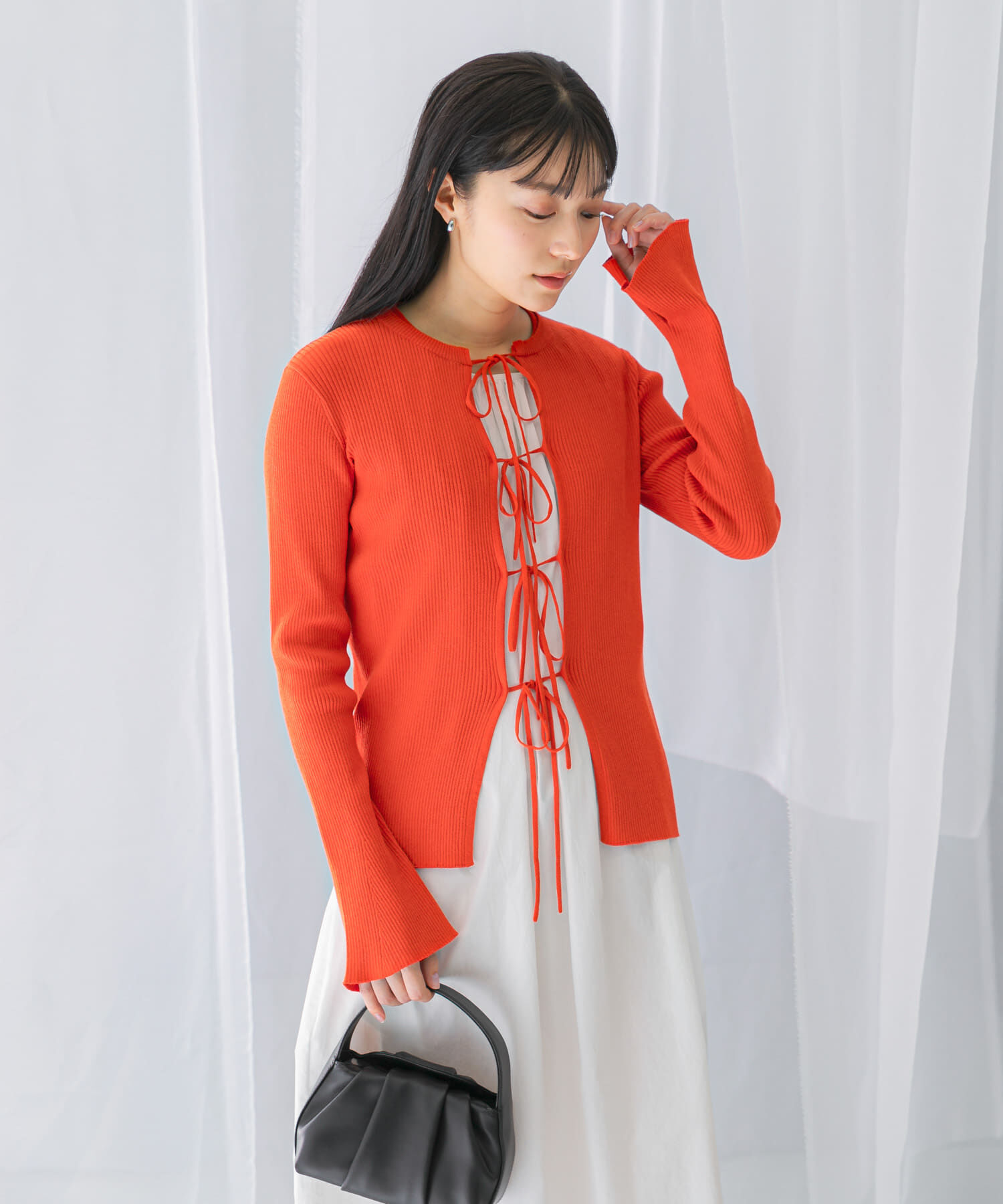 URBAN RESEARCH ROSSO「リボンデザインカーディガン」|カーディガン|