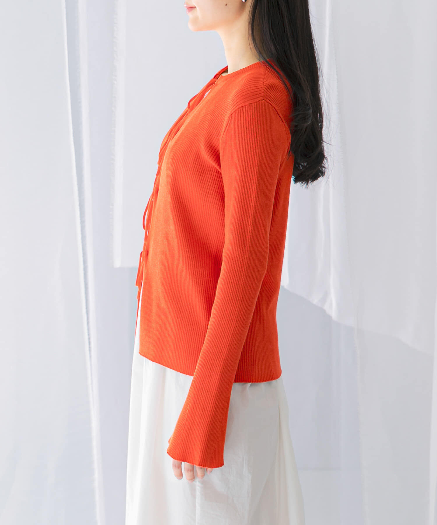 URBAN RESEARCH ROSSO「リボンデザインカーディガン」|カーディガン|