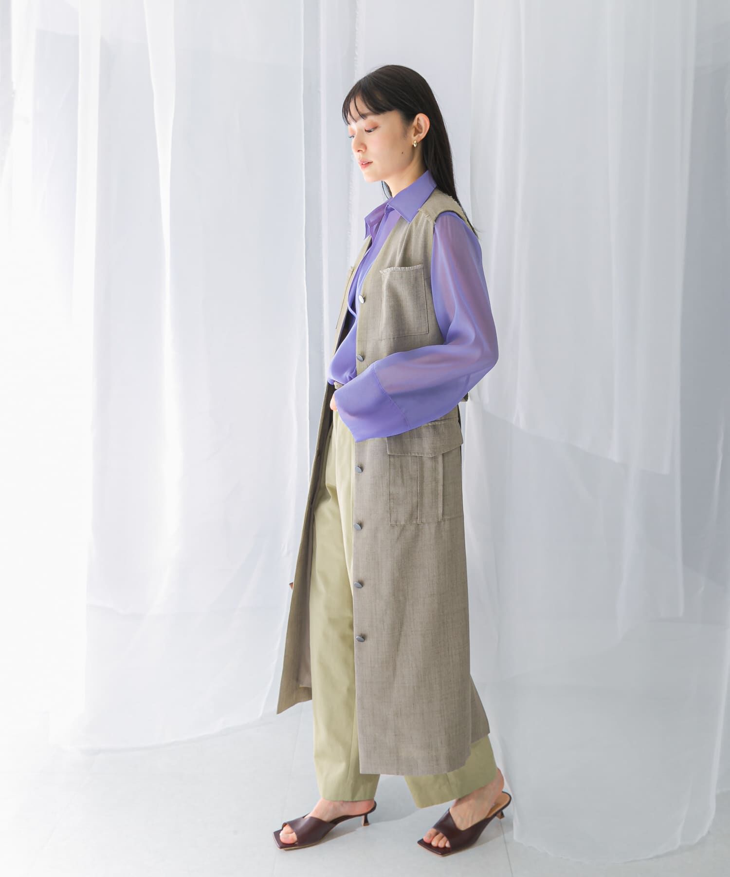 URBAN RESEARCH ROSSO「ポケットデザインレイヤードワンピース」|ワンピース|